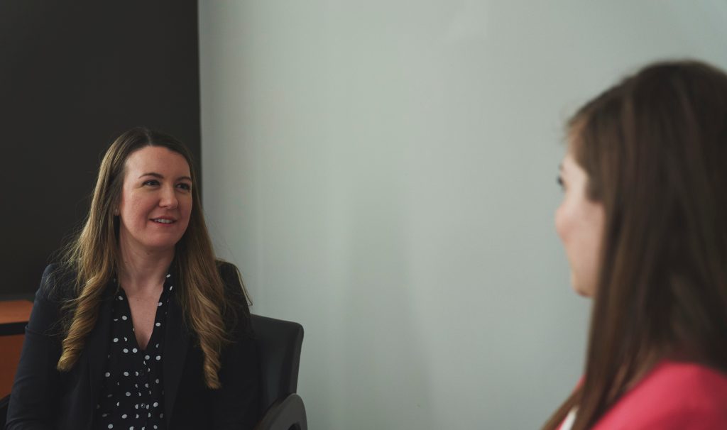 Kathryn Grandfield, left, an assistant professor in Materials Science and Engineering and Amanda Clifford, a PhD student, talk about women supporting women in STEM, International Women's Day and what sparked their passion for engineering. Photo from the Faculty of Engineering