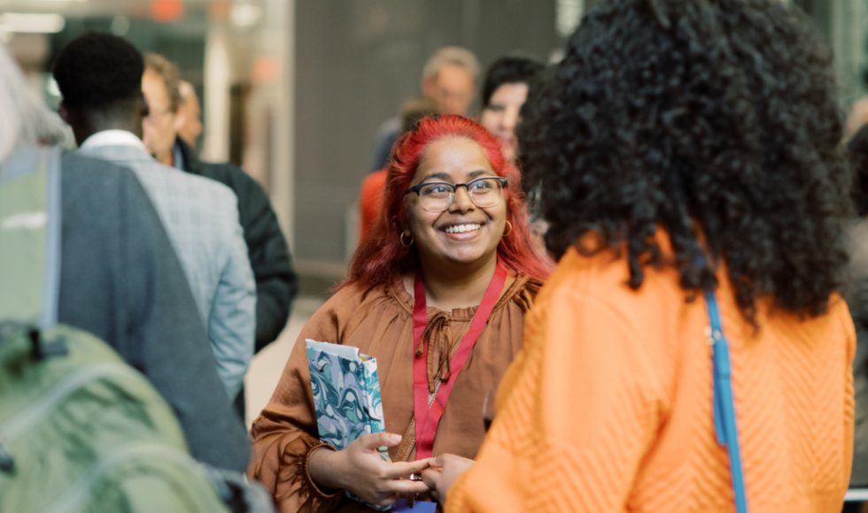 Future of Canada Project Forum attendees mingle, chat and laugh