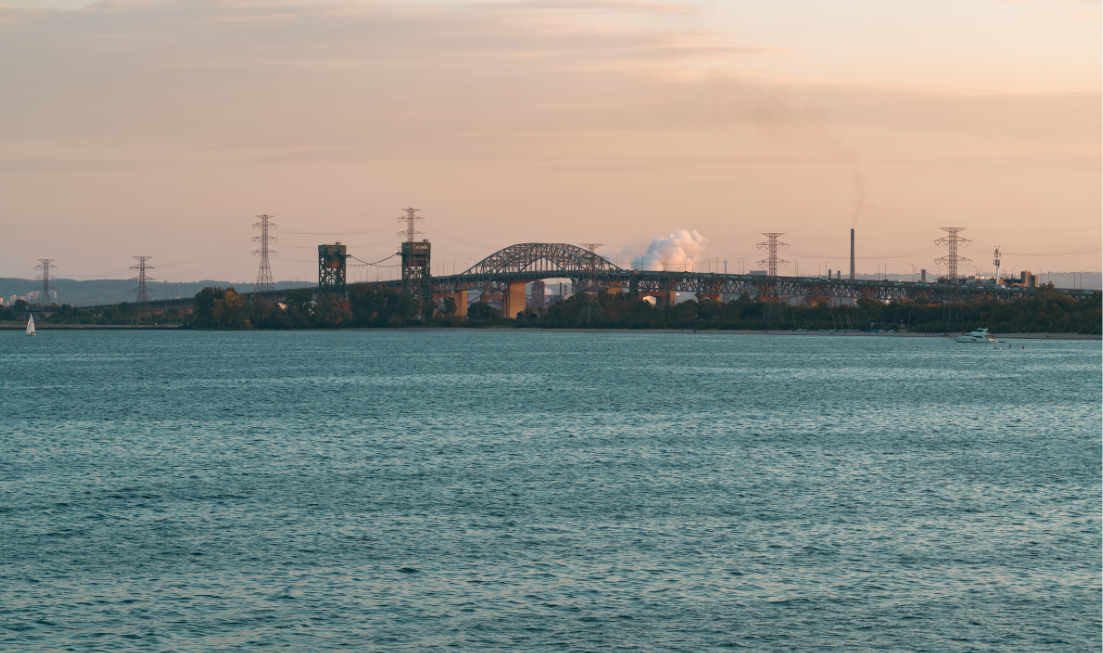 Lake Ontario, with the Burlington Skyway in the distance