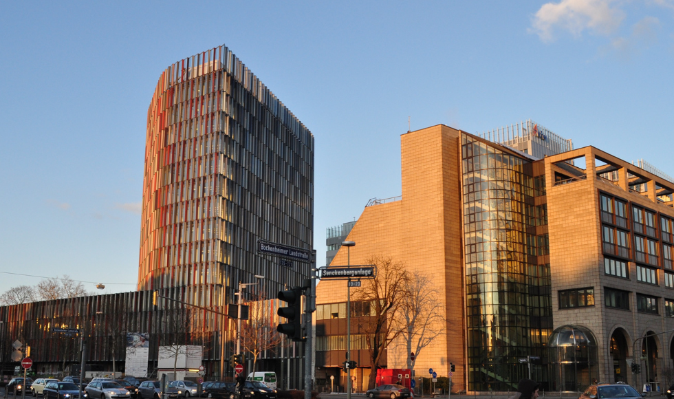 Commercial buildings in Germany on a sunny day